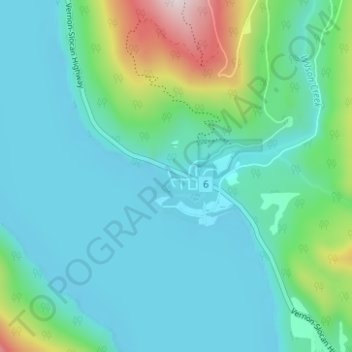 Carte topographique Rosebery, altitude, relief