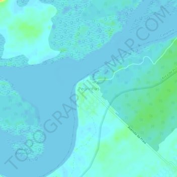 Carte topographique Pedrinhas, altitude, relief