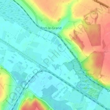 Carte topographique Petit Port, altitude, relief