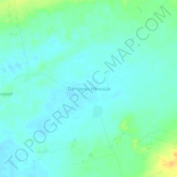 Carte topographique Damayou Haoussa, altitude, relief