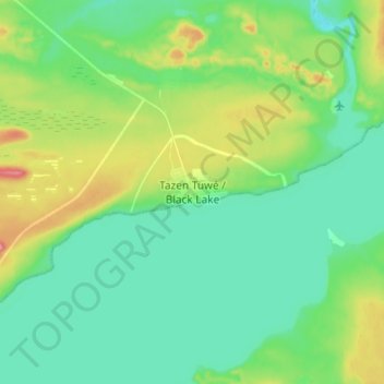 Carte topographique Black Lake, altitude, relief