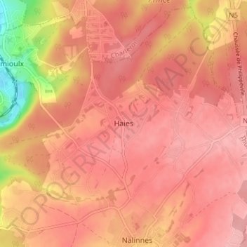 Carte topographique Haies, altitude, relief