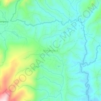 Carte topographique Maharidaza, altitude, relief