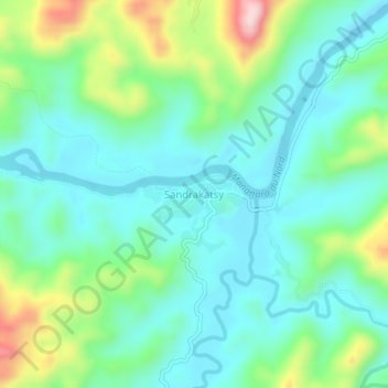 Carte topographique Sandrakatsy, altitude, relief