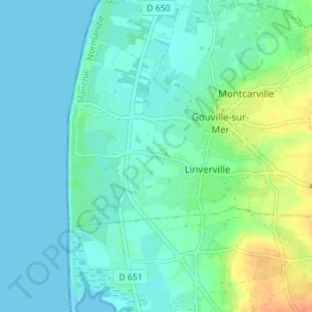 Carte topographique La Rue Barré, altitude, relief
