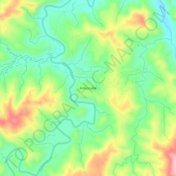Carte topographique Ankonabe, altitude, relief