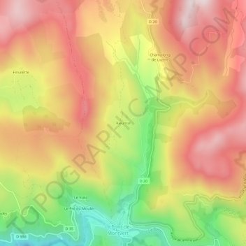 Carte topographique Rieumal, altitude, relief