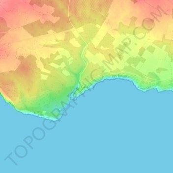 Carte topographique Cala Pi, altitude, relief