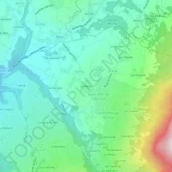 Carte topographique La Plesse, altitude, relief