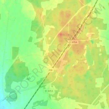 Carte topographique Slätte, altitude, relief