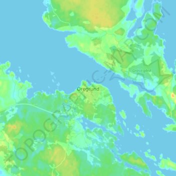 Carte topographique Öregrund, altitude, relief