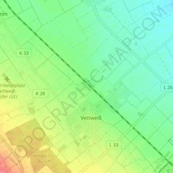 Carte topographique Kettenheim, altitude, relief