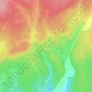 Carte topographique Aquarius Plateau, altitude, relief