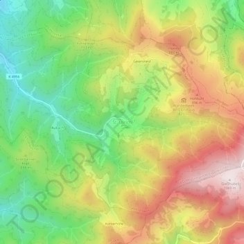 Carte topographique St. Ulrich, altitude, relief