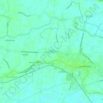 Carte topographique Caselle Provinciale, altitude, relief
