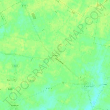 Carte topographique Gaubert, altitude, relief