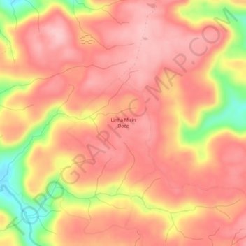 Carte topographique Linha Mirin Doce, altitude, relief