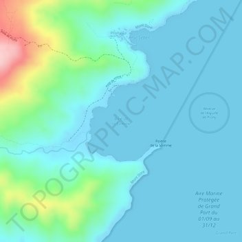 Carte topographique Baie de la Somme, altitude, relief