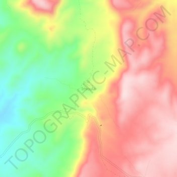 Carte topographique Imoula, altitude, relief