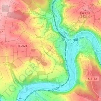 Carte topographique Schillerhöhe, altitude, relief