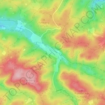 Carte topographique Neuhaus, altitude, relief