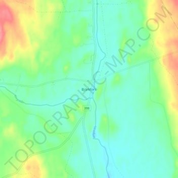 Carte topographique Björkfors, altitude, relief