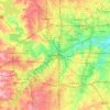 Carte topographique Fort Worth, altitude, relief