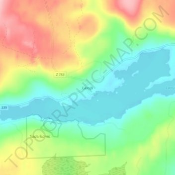 Carte topographique Laxsjö, altitude, relief