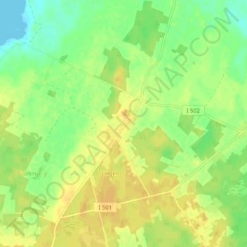 Carte topographique Vamlingbo, altitude, relief