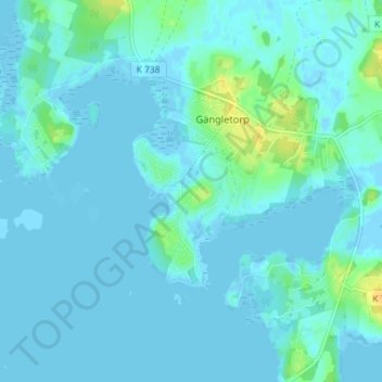 Carte topographique Högamo, altitude, relief