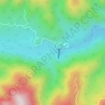Carte topographique Ranganadi Dam, altitude, relief