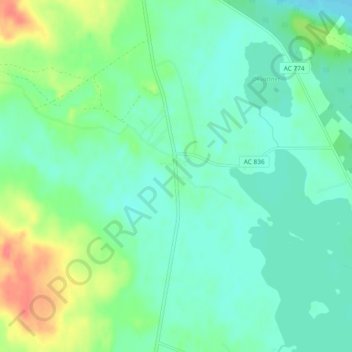 Carte topographique Långviken, altitude, relief