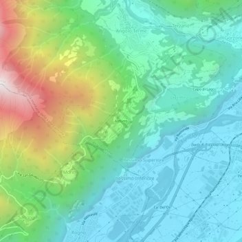 Carte topographique Anfurro, altitude, relief