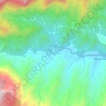 Carte topographique Mamolifoly, altitude, relief