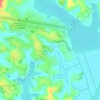 Carte topographique Andraondrikely, altitude, relief