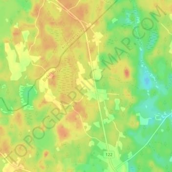 Carte topographique Broddamåla, altitude, relief