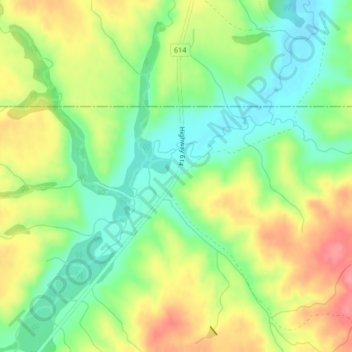 Carte topographique Klintonel, altitude, relief