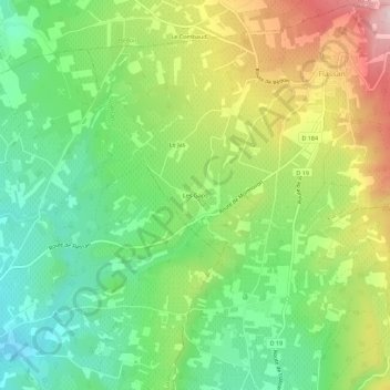 Carte topographique Les Gaps, altitude, relief