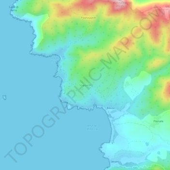 Carte topographique Stuppielli, altitude, relief