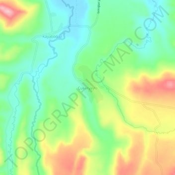 Carte topographique Çukuryayla, altitude, relief