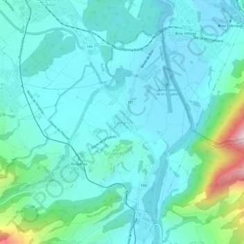 Carte topographique Epagny, altitude, relief