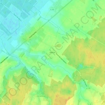 Carte topographique Planche, altitude, relief
