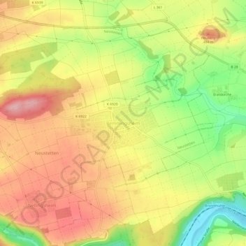 Carte topographique Remmingsheim, altitude, relief