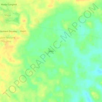 Carte topographique Gaou, altitude, relief