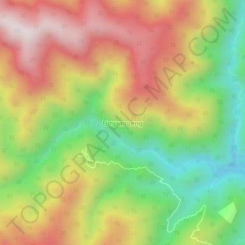 Carte topographique Umpungeng, altitude, relief