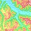 Carte topographique Fos, altitude, relief