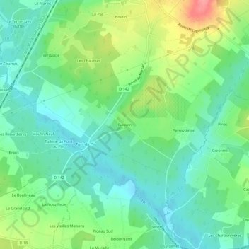 Carte topographique Buisson, altitude, relief