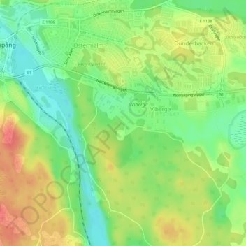 Carte topographique Sjömansäng, altitude, relief