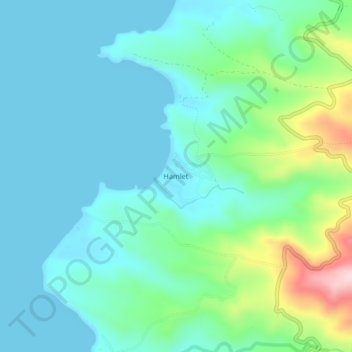 Carte topographique Hamlet, altitude, relief