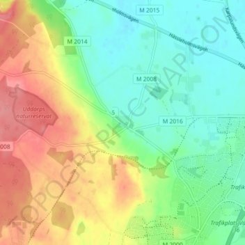 Carte topographique Skepparslöv, altitude, relief
